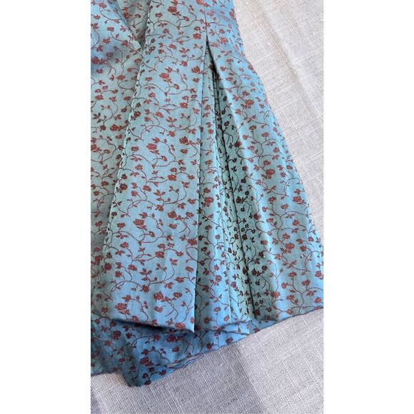 ZANELLA TOP DRAWER FLORIDA BLUE SHIRT BROWN FLORAL SZ 14 - Picture 12 of 12